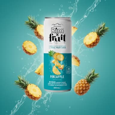 Rim x Fruit Pineapple Carbonated Beverage